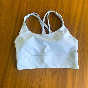 Lululemon Energy Longline Bra, size 6, Pastel Blue